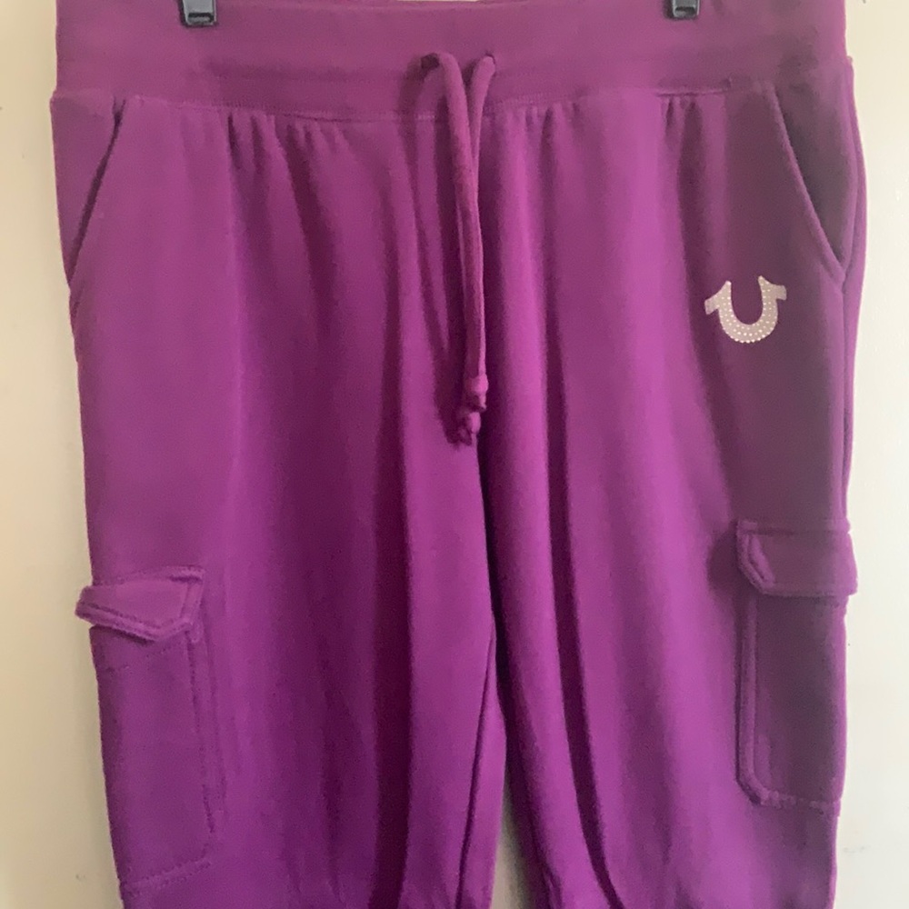 True Religion sweats pants, size XL, purple